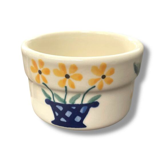 Bath & Body Works at Home Candle Holder Flowers Daisy Yellow Blue 4.25" Decor - Picture 2 of 12
